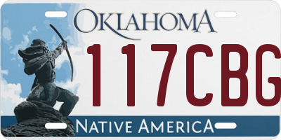 OK license plate 117CBG