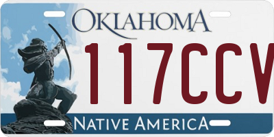 OK license plate 117CCV