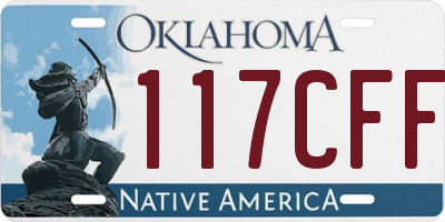 OK license plate 117CFF