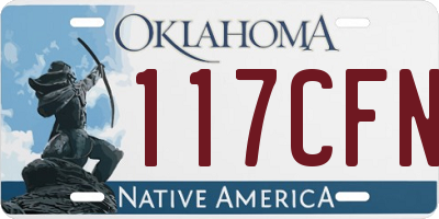 OK license plate 117CFN