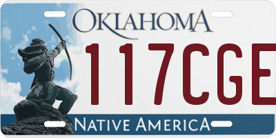 OK license plate 117CGE