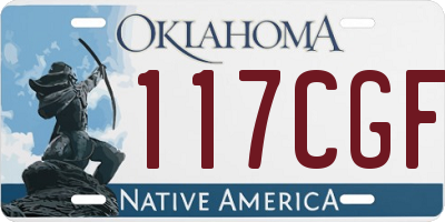 OK license plate 117CGF