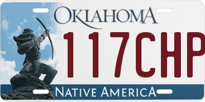 OK license plate 117CHP