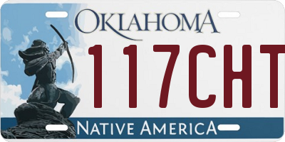 OK license plate 117CHT