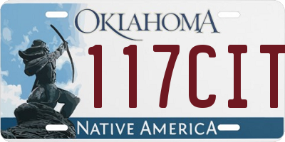 OK license plate 117CIT