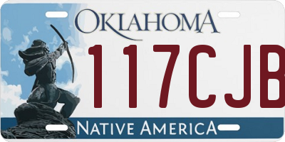 OK license plate 117CJB