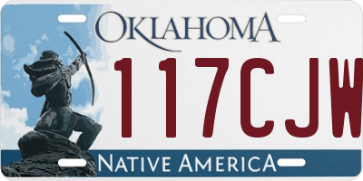 OK license plate 117CJW