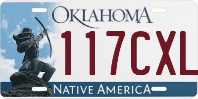 OK license plate 117CXL