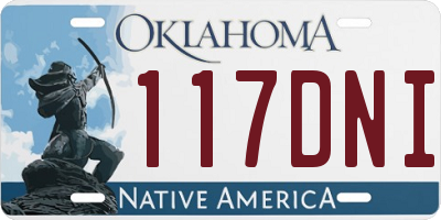 OK license plate 117DNI