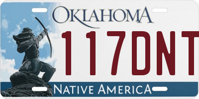 OK license plate 117DNT