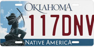 OK license plate 117DNV