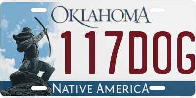 OK license plate 117DOG