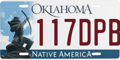 OK license plate 117DPB