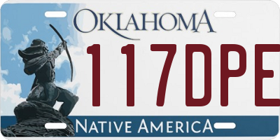 OK license plate 117DPE