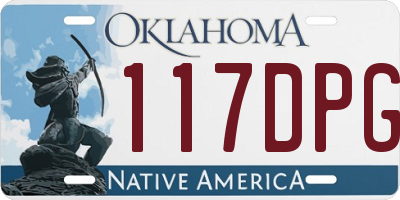 OK license plate 117DPG