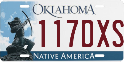 OK license plate 117DXS