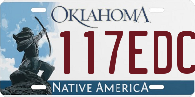 OK license plate 117EDC