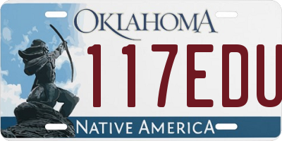 OK license plate 117EDU