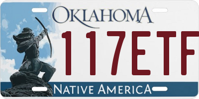OK license plate 117ETF