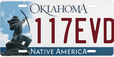 OK license plate 117EVD