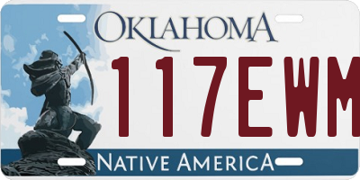 OK license plate 117EWM