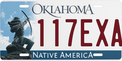 OK license plate 117EXA