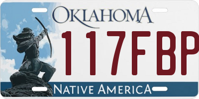 OK license plate 117FBP