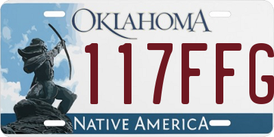 OK license plate 117FFG