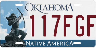 OK license plate 117FGF
