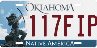 OK license plate 117FIP