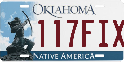 OK license plate 117FIX