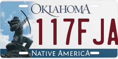 OK license plate 117FJA