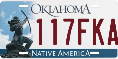 OK license plate 117FKA