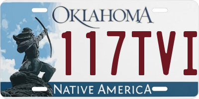 OK license plate 117TVI