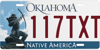 OK license plate 117TXT