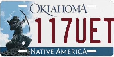 OK license plate 117UET