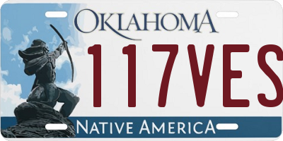 OK license plate 117VES