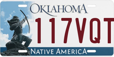 OK license plate 117VQT