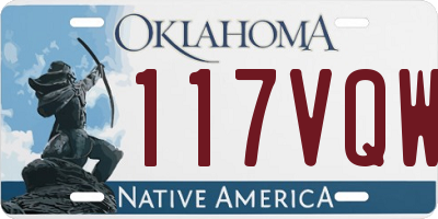OK license plate 117VQW