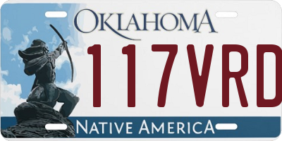 OK license plate 117VRD