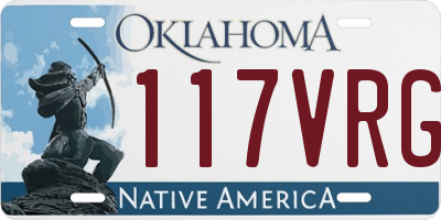 OK license plate 117VRG