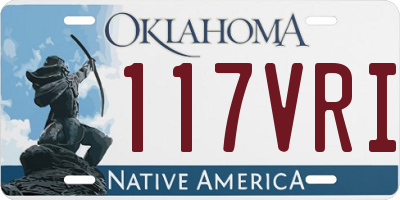 OK license plate 117VRI
