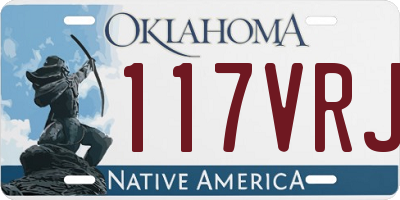 OK license plate 117VRJ