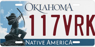 OK license plate 117VRK