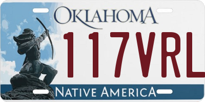 OK license plate 117VRL