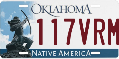 OK license plate 117VRM