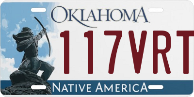 OK license plate 117VRT