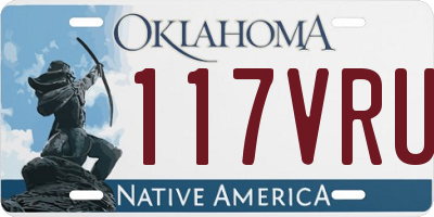 OK license plate 117VRU