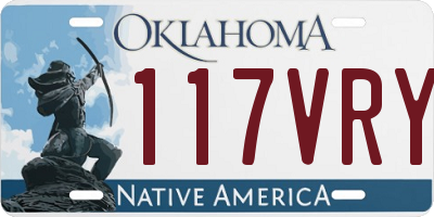 OK license plate 117VRY