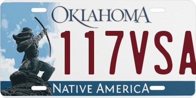 OK license plate 117VSA